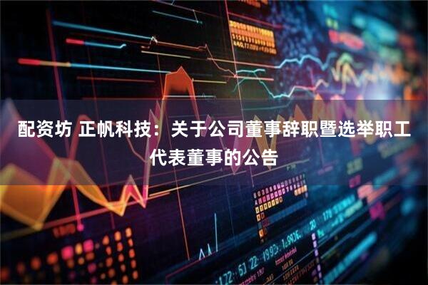 配资坊 正帆科技：关于公司董事辞职暨选举职工代表董事的公告
