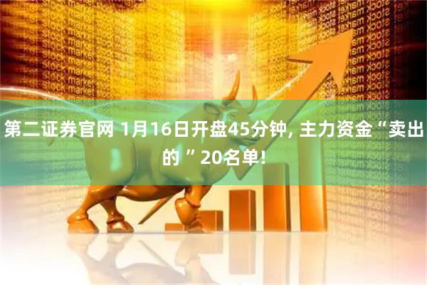 第二证券官网 1月16日开盘45分钟, 主力资金“卖出的 ”20名单!